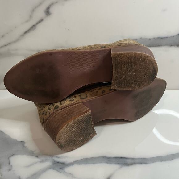 Coconuts by Matisse | Women's Leopard Distressed Leather Pronto Booties Sz 6 - Picture 7 of 7